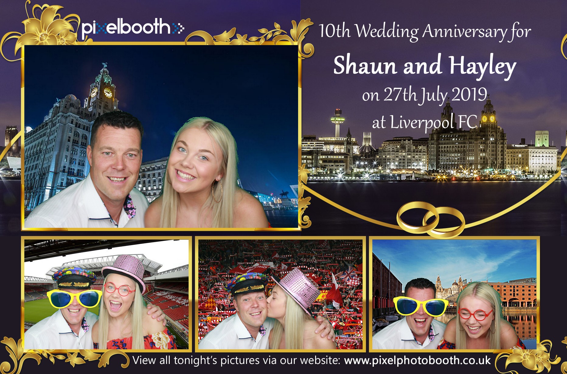 27th July 2019: Shaun and Hayley's Wedding Anniversary at LFC