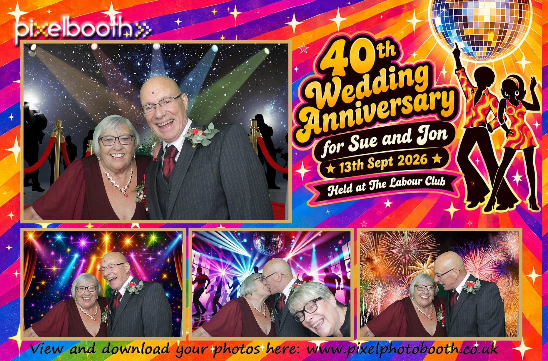 25th Sept 2026: Sue & Jon's 40th Anniversary